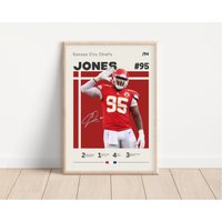 Chris Jones Poster, Kansas City Chiefs Nfl Fan Geschenke, Football Sportposter, Geschenk Für Ihn von NordicPrintAthletes