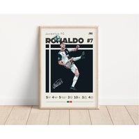 Christiano Ronalo Poster, Juventus Fc Fußball Sport Geschenk Für Ihn von NordicPrintAthletes