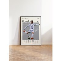 Christiano Ronalo Poster, Real Madrid Fußball Sport Geschenk Für Ihn von NordicPrintAthletes