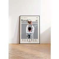 Christiano Ronalo Poster, Real Madrid Fußball Sport Geschenk Für Ihn von NordicPrintAthletes