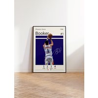 Devin Booker Poster, Pheonix Suns Thunder Basketball Druck, Nba Sport Geschenk Für Ihn von NordicPrintAthletes