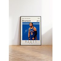 Jalen Brunson Poster, New York Knicks Basketball Druck, Nba Sport Geschenk Für Ihn von NordicPrintAthletes