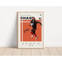 Jamar Chase Poster, Cincinnati Bengals Nfl Fan Geschenke, Football Sportposter, Geschenk Für Ihn von NordicPrintAthletes