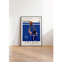 James Harden Poster, Philadelphia 76Ers Basketball Druck, Nba Sport Geschenk Für Ihn von NordicPrintAthletes