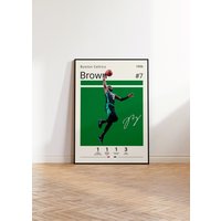 Jaylen Brown Poster, Boston Celtics Basketball Druck, Nba Sport Geschenk Für Ihn von NordicPrintAthletes