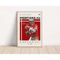 Joe Montana Poster, San Francisco 49Ers Nfl Fan Geschenke, Football Sport Geschenk Für Ihn von NordicPrintAthletes