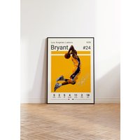 Kobe Bryant Poster, Los Angeles Lakers Basketball Print, Nba Sportposter, Geschenk Für Ihn von NordicPrintAthletes