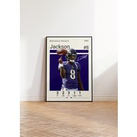 Lamar Jackson Poster, Baltimore Ravens Nfl Fan Geschenke, Football Sportposter, Geschenk Für Ihn von NordicPrintAthletes