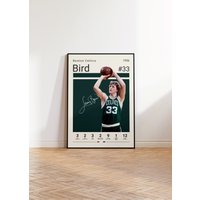 Larry Bird Poster, Boston Celtics Basketball Druck, Nba Sport Geschenk Für Ihn von NordicPrintAthletes
