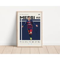 Lionel Messi Poster, Fc Barcelona Fußball Sport Geschenk Für Ihn von NordicPrintAthletes