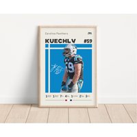 Luke Kuechly Poster, Carolina Panthers Nfl Fan Geschenke, Football Sportposter, Geschenk Für Ihn von NordicPrintAthletes