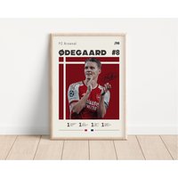 Martin Odegaard Poster, Fc Argentinien Fußball Druck, Sport Geschenk Für Ihn, Schlafzimmer Poster von NordicPrintAthletes