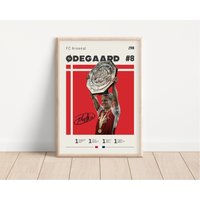 Martin Odegaard Poster, Fc Argentinien Fußball Druck, Sport Geschenk Für Ihn, Schlafzimmer Poster von NordicPrintAthletes