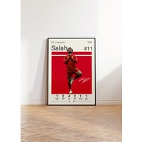 Mohamed Salah Poster, Fc Liverpool Fußballdruck, Fußballposter, Sportposter, Geschenk Für Ihn von NordicPrintAthletes