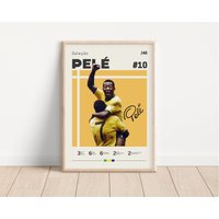 Pele Poster, Brasilien Fußball Druck, Football Sport Geschenk Für Ihn, Schlafzimmer Poster von NordicPrintAthletes