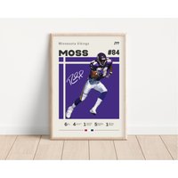 Randy Moss Poster, Minnesota Vikings Nfl Fan Geschenke, Football Sport Geschenk Für Ihn von NordicPrintAthletes