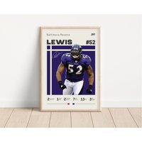 Raylewis Poster, Baltimore Ravens Nfl Fan Geschenke, Football Sportposter, Geschenk Für Ihn von NordicPrintAthletes