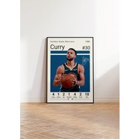 Stephen Curry Poster, Golden State Warriors Basketball Druck, Nba Sport Geschenk Für Ihn von NordicPrintAthletes