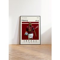 Thierry Henry Poster, Fußball Fussball Sport Geschenk Für Ihn, Schlafzimmer Poster von NordicPrintAthletes