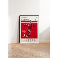 Virgil Van Djerk Poster, Fclivergil Fußball Sport Geschenk Für Ihn von NordicPrintAthletes