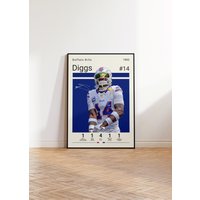 stefon Diggs Poster, Buffalo Bills Nfl Fan Geschenke, Football Sportposter, Geschenk Für Ihn von NordicPrintAthletes
