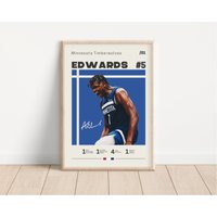 Anthony Edwards Poster, Minnesota Timberwolve, Nba Fans, Basketball Sport Geschenk Für Ihn von NordicPrintsAthletes