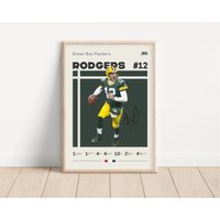 Arizona Rodgers Poster, Green Bay Packers, Nfl Fan Geschenke, Fußball Sport Geschenk Für Ihn von NordicPrintsAthletes
