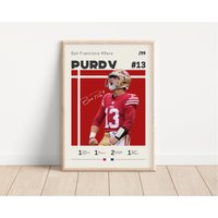 Brock Purdy Poster, San Francisco 49Ers, Nfl Fan Geschenke, Fußball Sport Geschenk Für Ihn von NordicPrintsAthletes