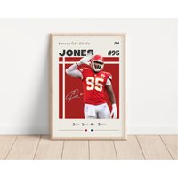 Chris Jones Poster, Kansas City Chiefs, Nfl Fan Geschenke, Football Sport Geschenk Für Ihn von NordicPrintsAthletes