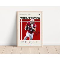 Christian Mccaffrey Poster, San Francisco 49Ers, Nfl Fan Geschenke, Football Sport Geschenk Für Ihn von NordicPrintsAthletes