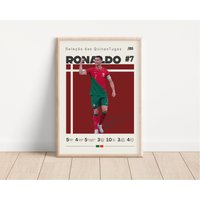 Christiano Ronalo Poster, Portugal Fußball Druck, Sport Geschenk Für Ihn, Cr7 von NordicPrintsAthletes