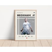 David Beckham Poster, Real Madrid, Fußball Sport Geschenk Für Ihn von NordicPrintsAthletes