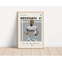 David Beckham Poster, Real Madrid, Fußball Sport Geschenk Für Ihn von NordicPrintsAthletes