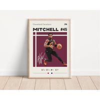 Donovan Mitchell Poster, Cleveland Cavaliers, Nba Fans, Basketball Sportposter, Geschenk Für Ihn von NordicPrintsAthletes