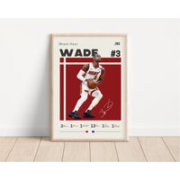 Dwyane Wade Poster, Miami Heat, Nba Fans, Basketball Sport Geschenk Für Ihn von NordicPrintsAthletes