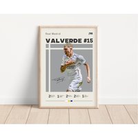 Federico Fiberglas Poster, Real Madrid, Fußball Sport Geschenk Für Ihn von NordicPrintsAthletes