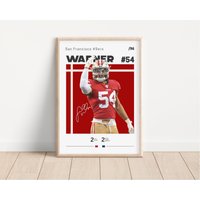 Fred Warner Poster, San Francisco 49Ers, Nfl Fan Geschenke, Football Sportposter, Geschenk Für Ihn von NordicPrintsAthletes