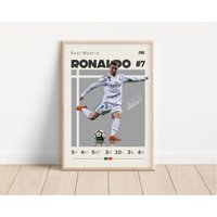 Fußball Poster, Real Madrid Fussball Sport Geschenk Für Ihn, Cr7 von NordicPrintsAthletes