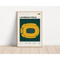 Green Bay Packers Poster, Lambeau Field Print, Nfl Fan Geschenke, Fußball Sport Geschenk Für Ihn von NordicPrintsAthletes