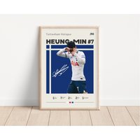 Heung-Min Son Poster, Tottenham Hotspur, Fußball Sport Geschenk Für Ihn von NordicPrintsAthletes