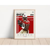Jerry Rice Poster, San Francisco 49Ers, Nfl Fan Geschenke, Football Sport Geschenk Für Ihn, 2 von NordicPrintsAthletes