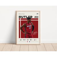 Jimmy Butler Poster, Miami Heat, Nba Fans, Basketball Sport Geschenk Für Ihn, 2 von NordicPrintsAthletes