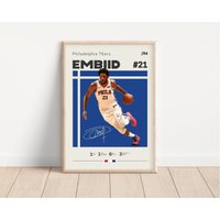 Joel Embiid Poster, Philadelphia 76Ers, Nba Fans, Basketball Sport Geschenk Für Ihn von NordicPrintsAthletes