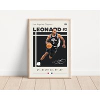 Kawhi Leonard Poster, Los Angeles Clippers, Nba Fans, Basketball Sport Geschenk Für Ihn von NordicPrintsAthletes