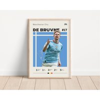 Kevin De Bruyne Poster, Manchester City Fußballdruck, Fußballplakat, Sportplakat, Geschenk Für Ihn von NordicPrintsAthletes