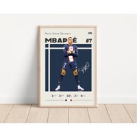Kylian Mbappe Poster, Paris Saint Germain Fußball Sport Geschenk Für Ihn 2 von NordicPrintsAthletes