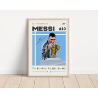 Lionel Messi Poster, Argentinien Fußball Druck, Sport Geschenk Für Ihn, 2 von NordicPrintsAthletes