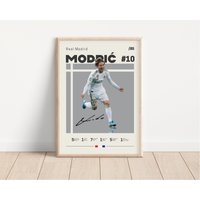 Luka Modric Poster, Real Madrid, Fußball Sport Geschenk Für Ihn von NordicPrintsAthletes