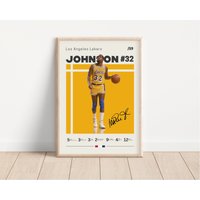 Magic Johnson Poster, La Lakers, Nba Fans, Basketball Sportposter, Geschenk Für Ihn von NordicPrintsAthletes