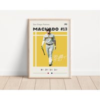 Manny Machado Poster, San Diego Padres, Baseball Print, Sport Geschenk Für Ihn von NordicPrintsAthletes